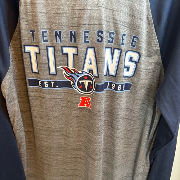 Tennessee Titans Blue and Gray Hooded Pullover Shirt - Picture 4 of 5